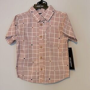 New Picapino 2 Piece set Boys Shirt and Shorts 3T size